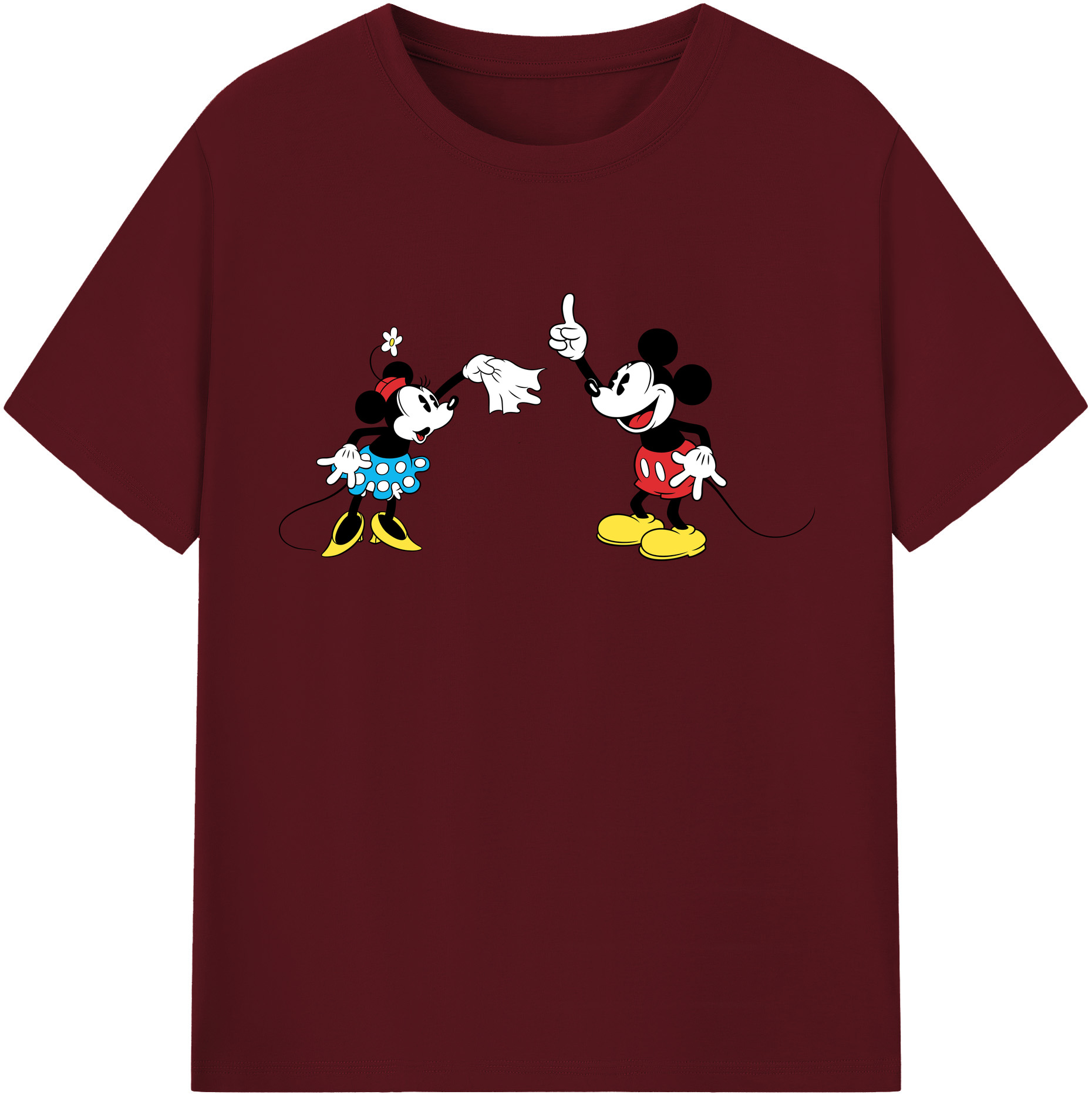 （画像用） ミッキーマウス Mickey Mouse 綿100％半袖Tシャツ（フロントプリント）